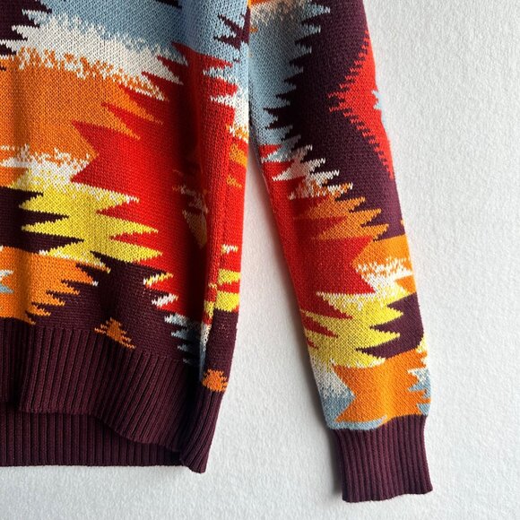 Sun Stone Mens Sweater Small Ranger Aztec Western Turtle Neck Knit Tribal Boho - Picture 6 of 14